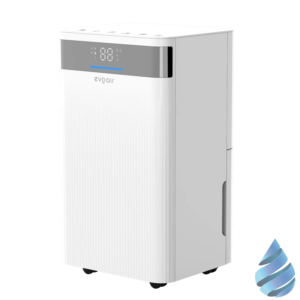 Dezumidificator Evoair ComfoDry10, 10l/24h, Silentios, Senzor de Umiditate, Uscare Rufe, Mod Noapte, Lumină Ambientală, Drenaj Continuu, Alb