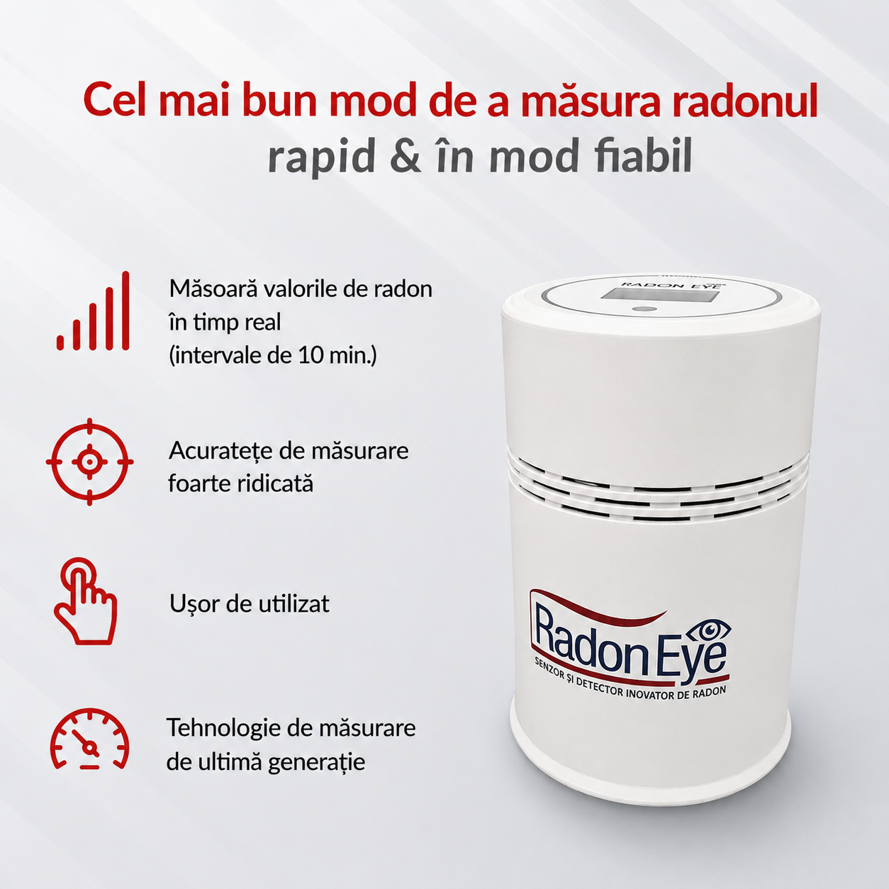 rd200-4 Inchiere senzor Radon – 30 Zile (1 Senzor Inclus) - imagine 1